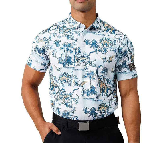Mens Printed Golf Polo Shirt