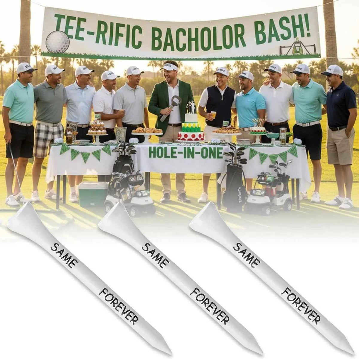 100 Pcs Wood Golf Tee Bulk Same Hole Forever Bachelor Party Favors