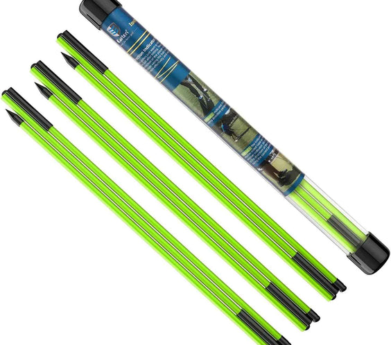 Golf Alignment Stick, 2 Set Golf Alignment Rods, 48" Collapsible Alignment Stick Golf Training Aid for Aiming, Putting, Posture Corrector, Golf Practice Sticks with Clear Tube Case