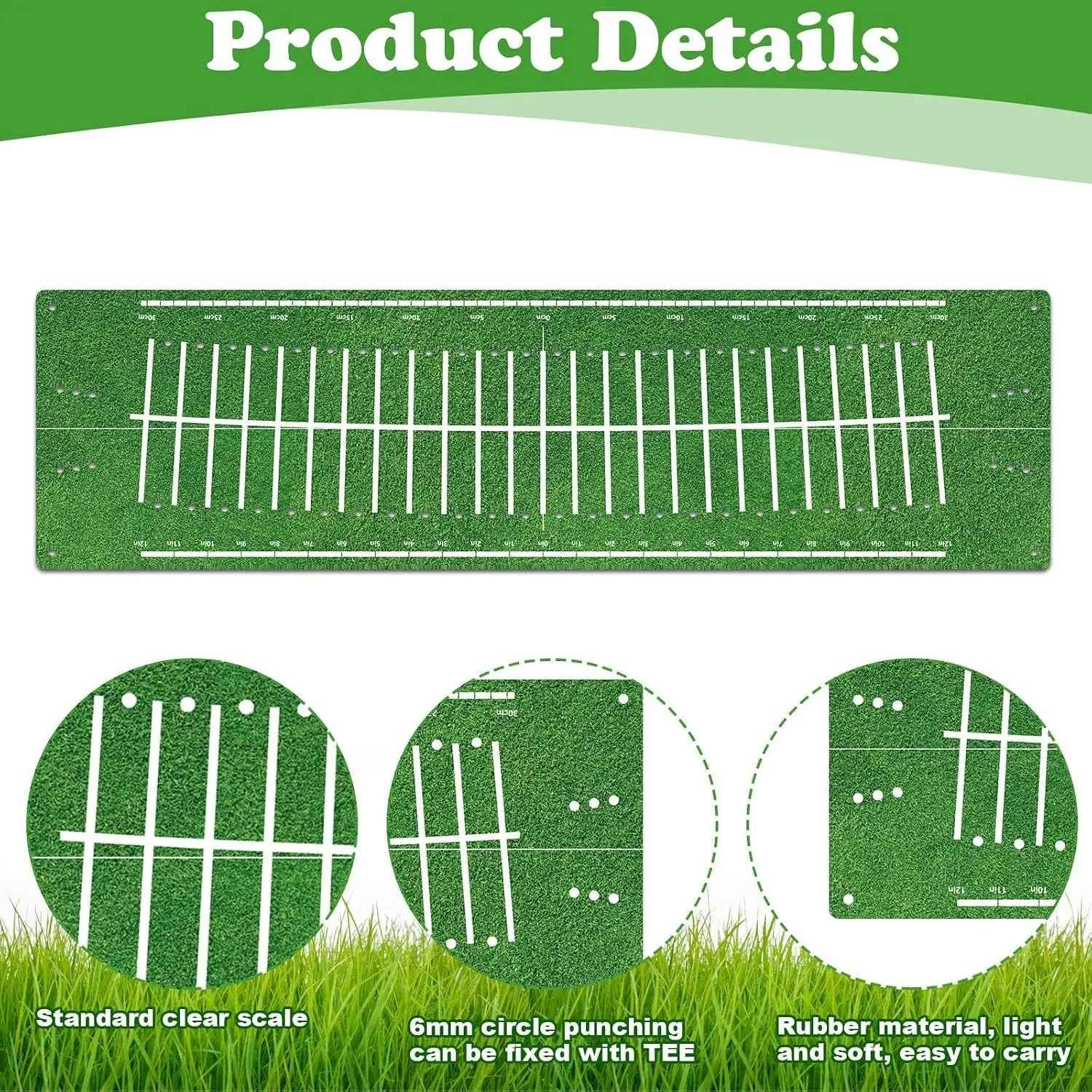 Golf Putting Mat Indoor 30X8.27 Inch Alignment Track