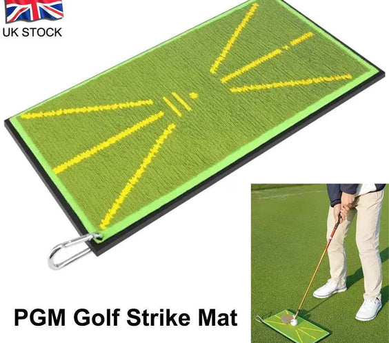 PGM Golf Hitting Strike Mat Training Aid Impact Divot Board Swing Practice Gift