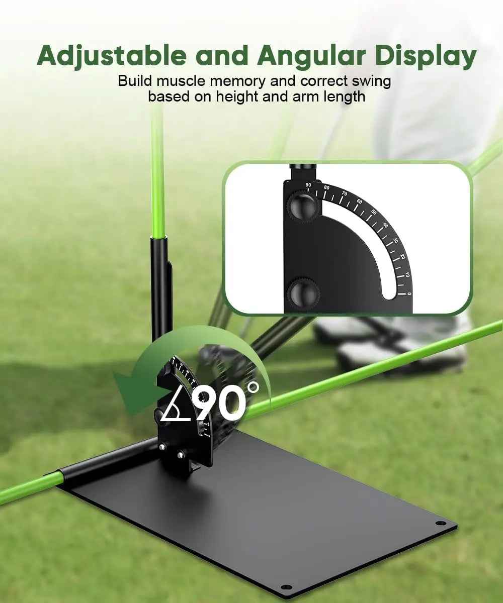 Jsikan Pro Golf Alignment Sticks System with Holder Angle Plate, Golf Trainer Aid Teaching Equipment for Aiming, Putting, Swing, Essentials Golf Gifts Accessories for Men and Women