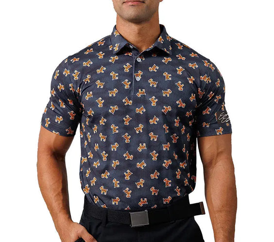 Mens Printed Golf Polo Shirt Min butik 2
