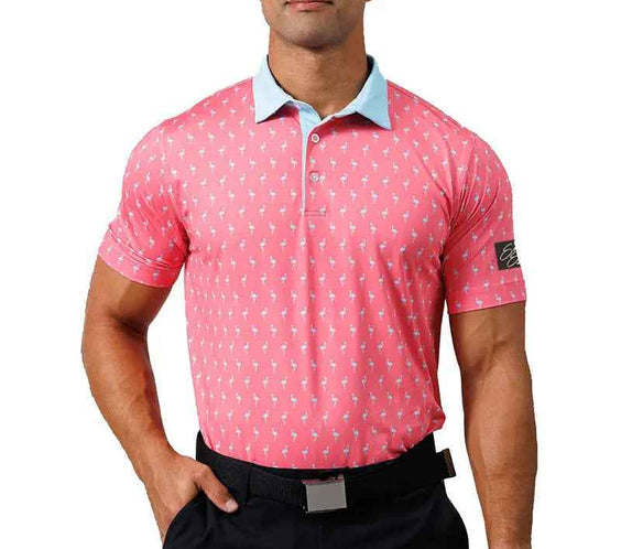 Mens Printed Golf Polo Shirt