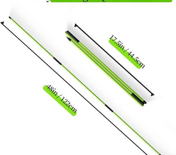Golf Alignment Stick, 2 Set Golf Alignment Rods, 48" Collapsible Alignment Stick Golf Training Aid for Aiming, Putting, Posture Corrector, Golf Practice Sticks with Clear Tube Case