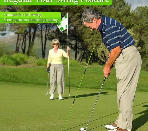 Golf Alignment Stick, 2 Set Golf Alignment Rods, 48" Collapsible Alignment Stick Golf Training Aid for Aiming, Putting, Posture Corrector, Golf Practice Sticks with Clear Tube Case