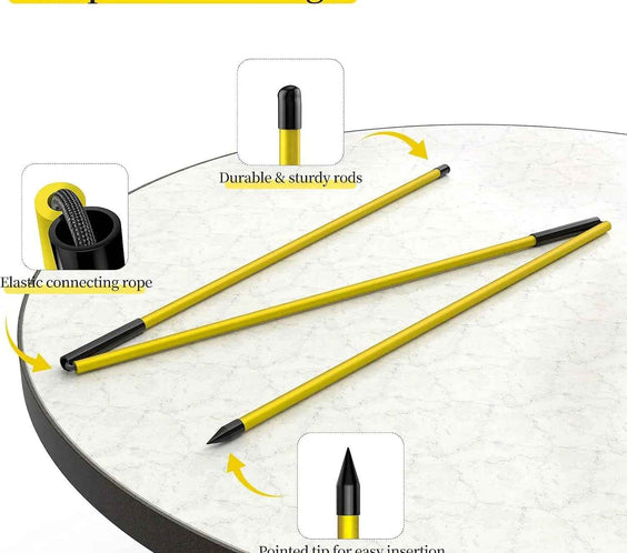 Golf Alignment Stick, 2 Set Golf Alignment Rods, 48" Collapsible Alignment Stick Golf Training Aid for Aiming, Putting, Posture Corrector, Golf Practice Sticks with Clear Tube Case