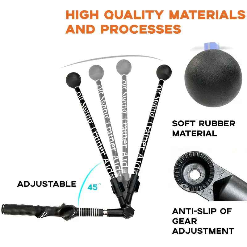 Golf Swing Training Aid Stick Posture Corrector Practice Swing Trainer Aid Improve Hinge,Forearm Rotation, Shoulder Turn–Light