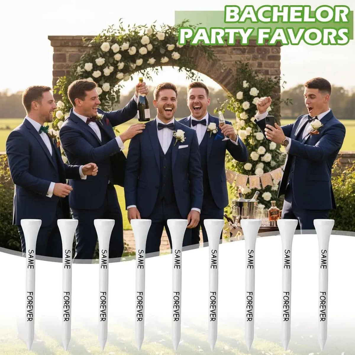 100 Pcs Wood Golf Tee Bulk Same Hole Forever Bachelor Party Favors
