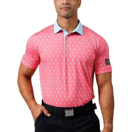 Mens Printed Golf Polo Shirt