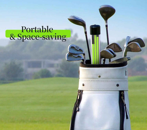 Golf Alignment Stick, 2 Set Golf Alignment Rods, 48" Collapsible Alignment Stick Golf Training Aid for Aiming, Putting, Posture Corrector, Golf Practice Sticks with Clear Tube Case