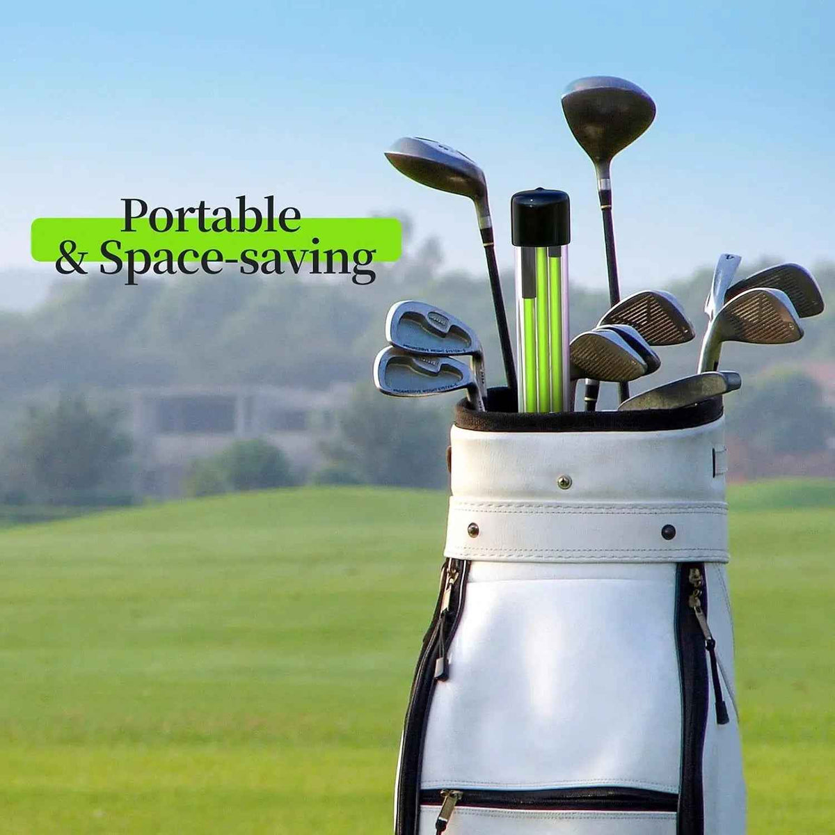 Golf Alignment Stick, 2 Set Golf Alignment Rods, 48" Collapsible Alignment Stick Golf Training Aid for Aiming, Putting, Posture Corrector, Golf Practice Sticks with Clear Tube Case
