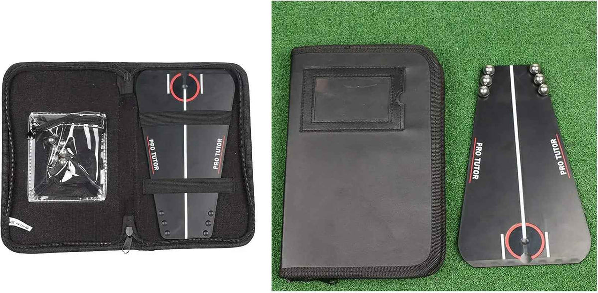 2025 New Golf Putting Tutor with Free Zipper Case, Golf Accessories Swing Trainer/Putting Training Aid, Mirror Alignment for Indoor and Outdoor