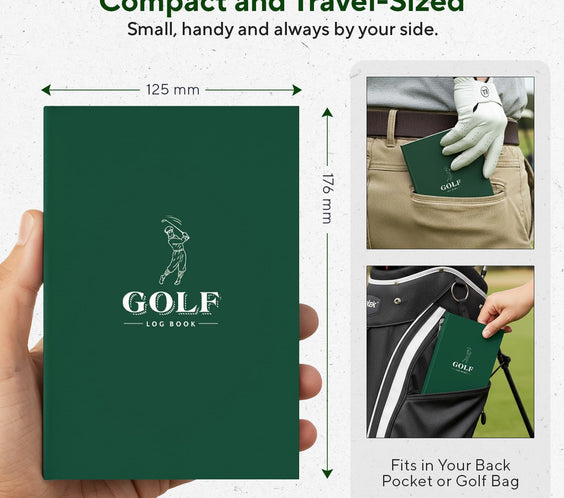 Golf Log Book – Pocket Golf Yardage Book & Golf Score Book – Golf Gifts for Men, Golf Accessories, Golf Tracker & Notebook – Ideal Dad Golf Gift, Golf Score Cards, Boys Golf & Father’S Day Present