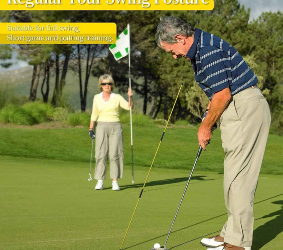 Golf Alignment Stick, 2 Set Golf Alignment Rods, 48" Collapsible Alignment Stick Golf Training Aid for Aiming, Putting, Posture Corrector, Golf Practice Sticks with Clear Tube Case