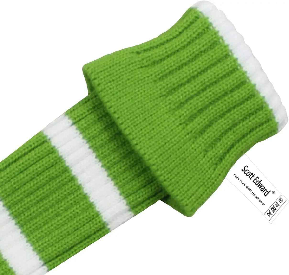 1 PCS Knit Woods Golf Club Covers Fits Driver Wood #1 Fairways #3#5#7 Hybrids/Ut with Long Neck & Rotating Number Tags, Green Yellow Argyle