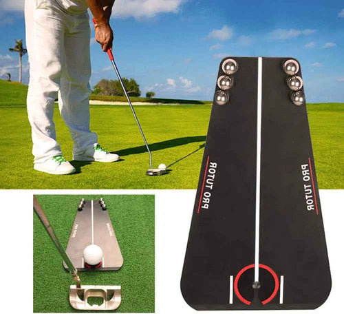 2025 New Golf Putting Tutor with Free Zipper Case, Golf Accessories Swing Trainer/Putting Training Aid, Mirror Alignment for Indoor and Outdoor