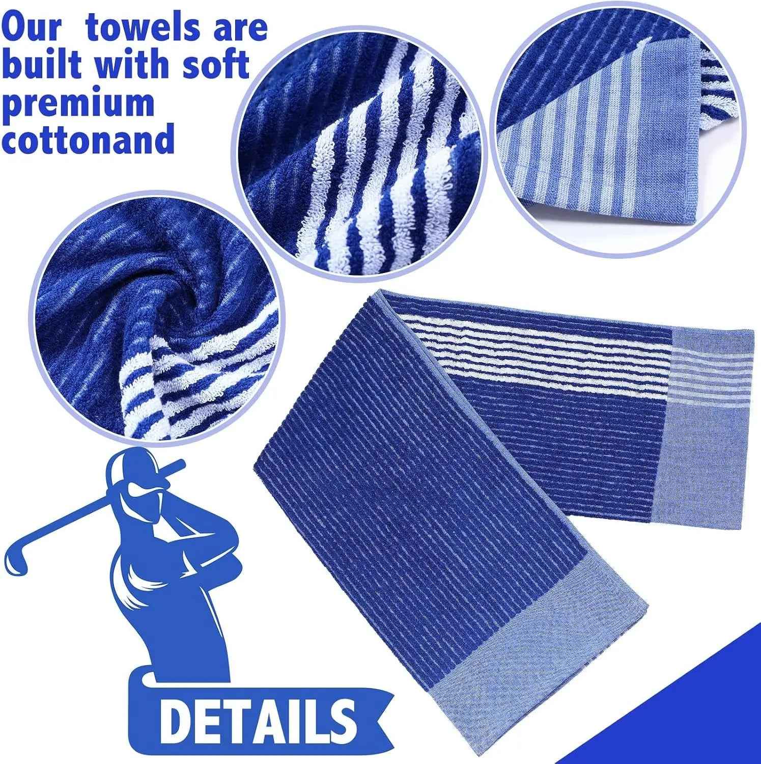 Golf Towel 22" X 44" Cotton Caddy Towel