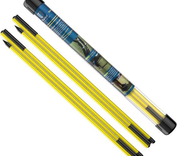 Golf Alignment Stick, 2 Set Golf Alignment Rods, 48" Collapsible Alignment Stick Golf Training Aid for Aiming, Putting, Posture Corrector, Golf Practice Sticks with Clear Tube Case
