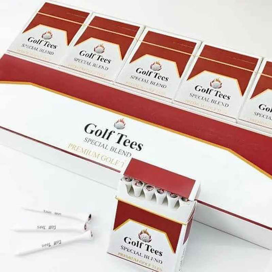 Premium Bamboo Golf Tees | 83Mm (3.25") Wooden Tees | Golf Gifts for Men | Vintage-Style Tee Case Golf Accessories for Men | Funny Golf Accessory for Golfers