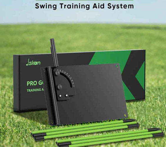Jsikan Pro Golf Alignment Sticks System with Holder Angle Plate, Golf Trainer Aid Teaching Equipment for Aiming, Putting, Swing, Essentials Golf Gifts Accessories for Men and Women