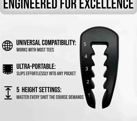 Adjustable Golf Tee Height Tool Precision Tee Height Setter for Consistent Swings, Durable Design, Easy-To-Use Golf Training Aid - North Fairways