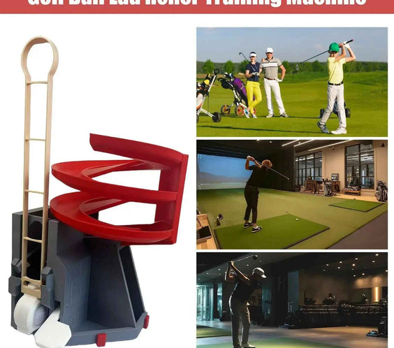 Automatic Golf Ball Tee up Machine Golf Ball Dispenser Golf Swing Training Launcher Non-Powered Golf Simulator for Golf Training - North Fairways