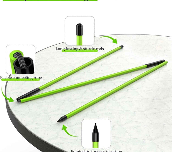 Golf Alignment Stick, 2 Set Golf Alignment Rods, 48" Collapsible Alignment Stick Golf Training Aid for Aiming, Putting, Posture Corrector, Golf Practice Sticks with Clear Tube Case