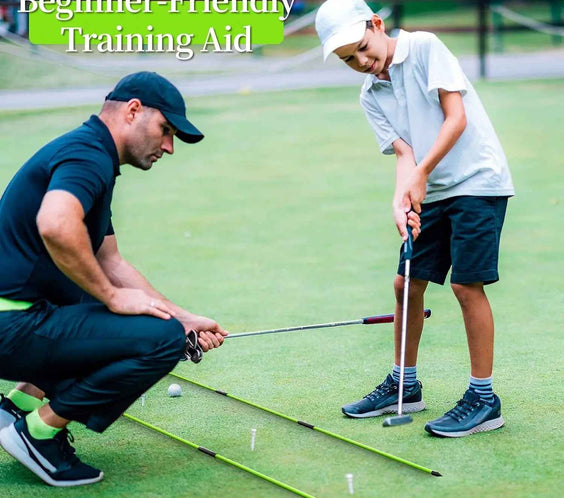 Golf Alignment Stick, 2 Set Golf Alignment Rods, 48" Collapsible Alignment Stick Golf Training Aid for Aiming, Putting, Posture Corrector, Golf Practice Sticks with Clear Tube Case