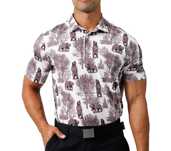 Mens Printed Golf Polo Shirt Min butik 2
