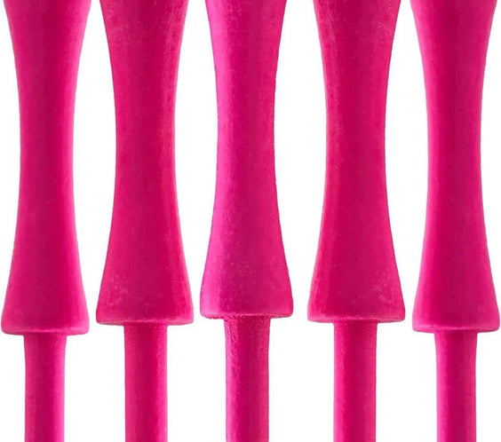 X100 Pcs Bamboo Pink Castle Golf Tees 59Mm Biodegradable Eco Friendly Sustainable