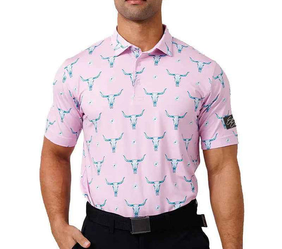 Mens Printed Golf Polo Shirt