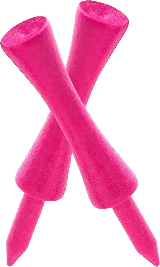 X100 Pcs Bamboo Pink Castle Golf Tees 59Mm Biodegradable Eco Friendly Sustainable