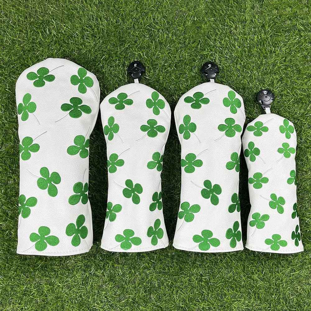 Fresh and Simple Four-Leaf Clover Golf Club Head Covers
