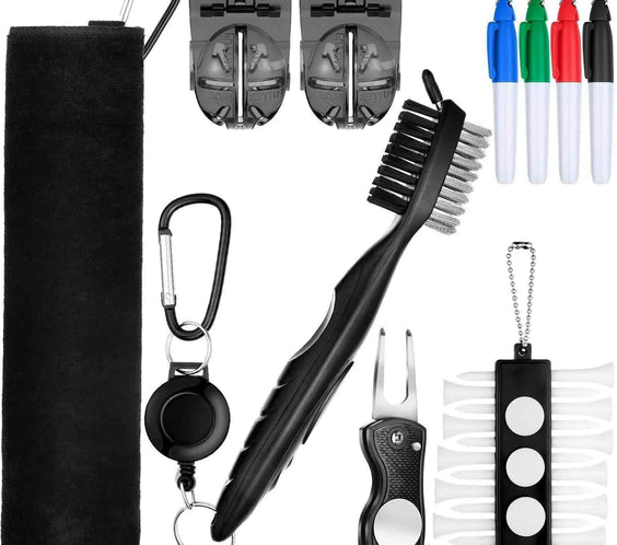 Golf Cleaning Tools Towel Cleaning Brush Set