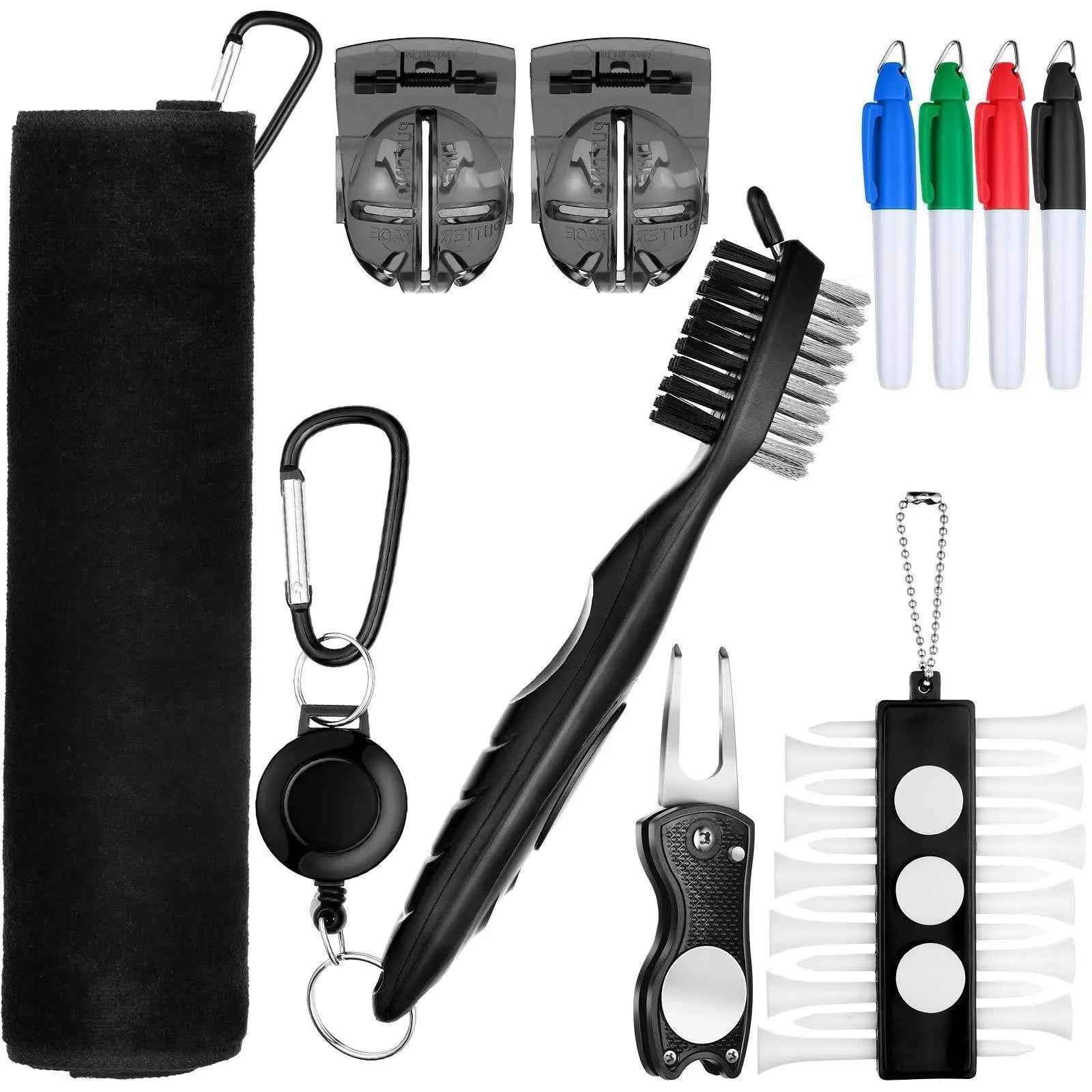 Golf Cleaning Tools Towel Cleaning Brush Set