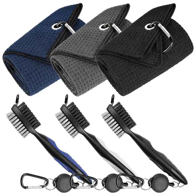 Golf Cleaning Tools Towel Cleaning Brush Set