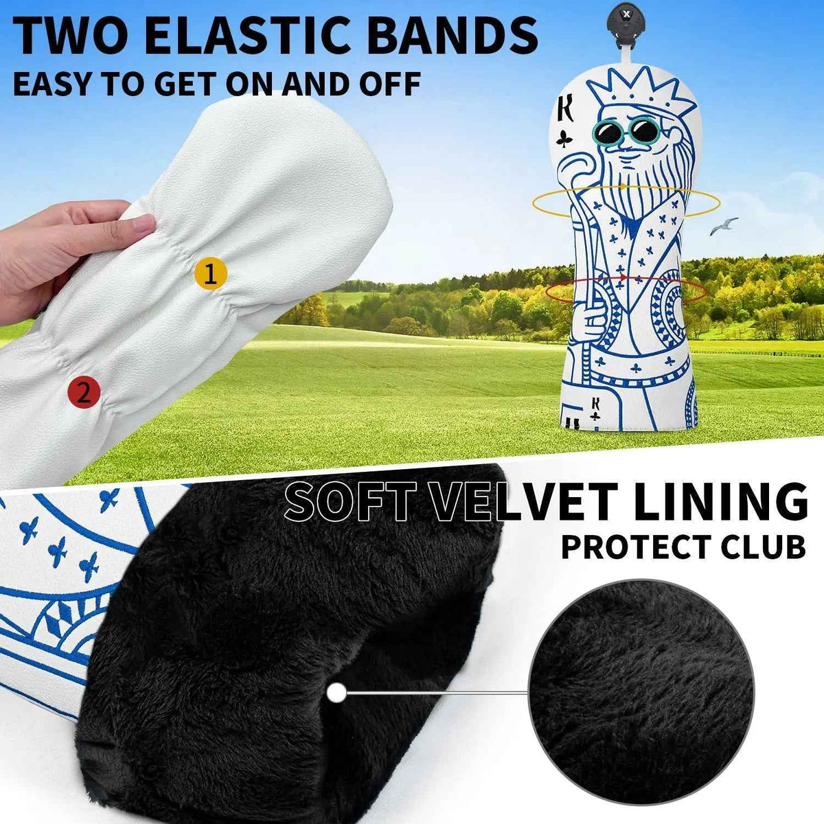 Golf Club Cover with Poker Card