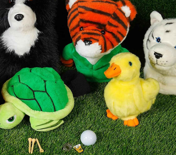Golf Club Covers for Woods and Drivers Funny Driver Headcover Animal Golf Club Head Covers Golf Gifts for Men Women Plush - North Fairways