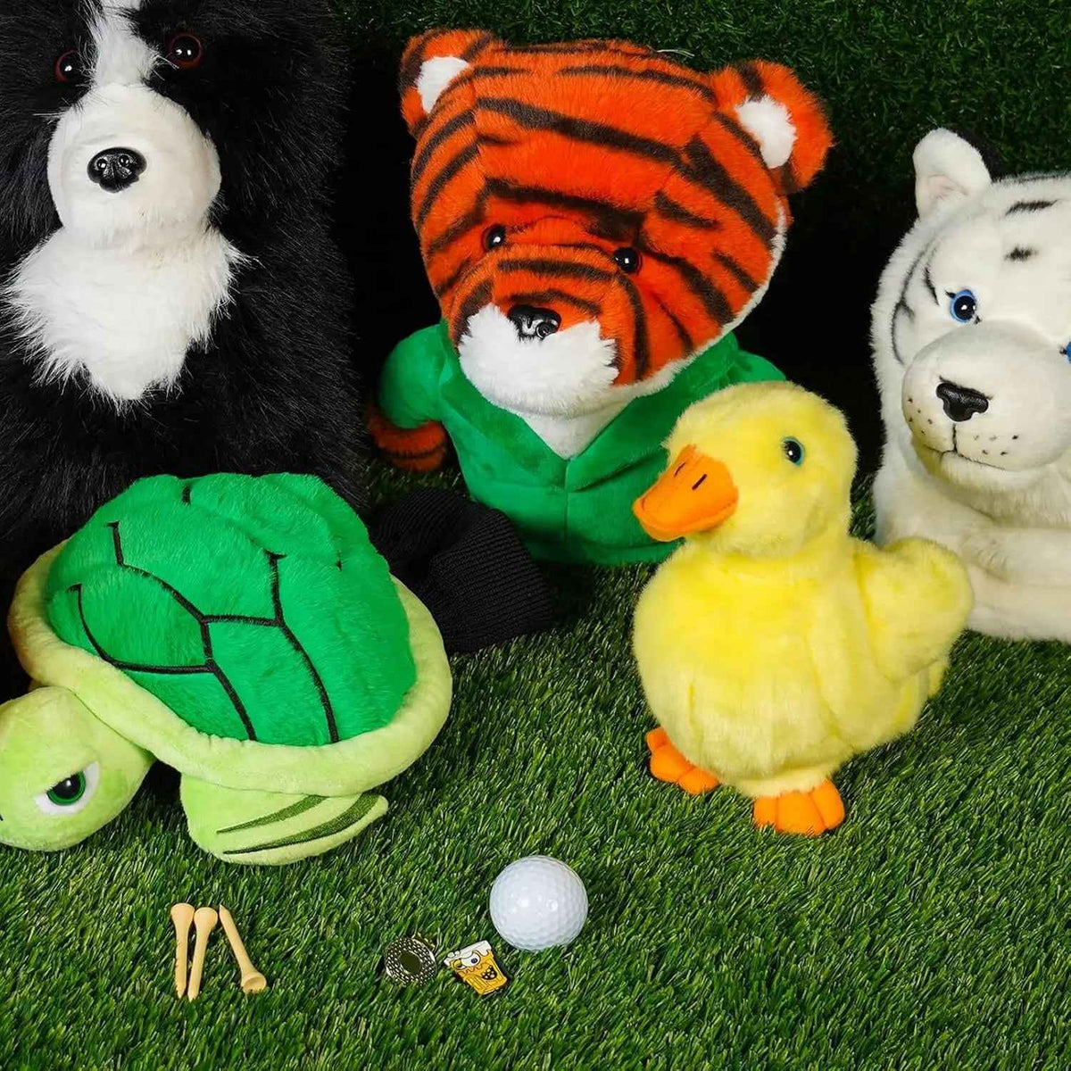 Golf Club Covers for Woods and Drivers Funny Driver Headcover Animal Golf Club Head Covers Golf Gifts for Men Women Plush - North Fairways