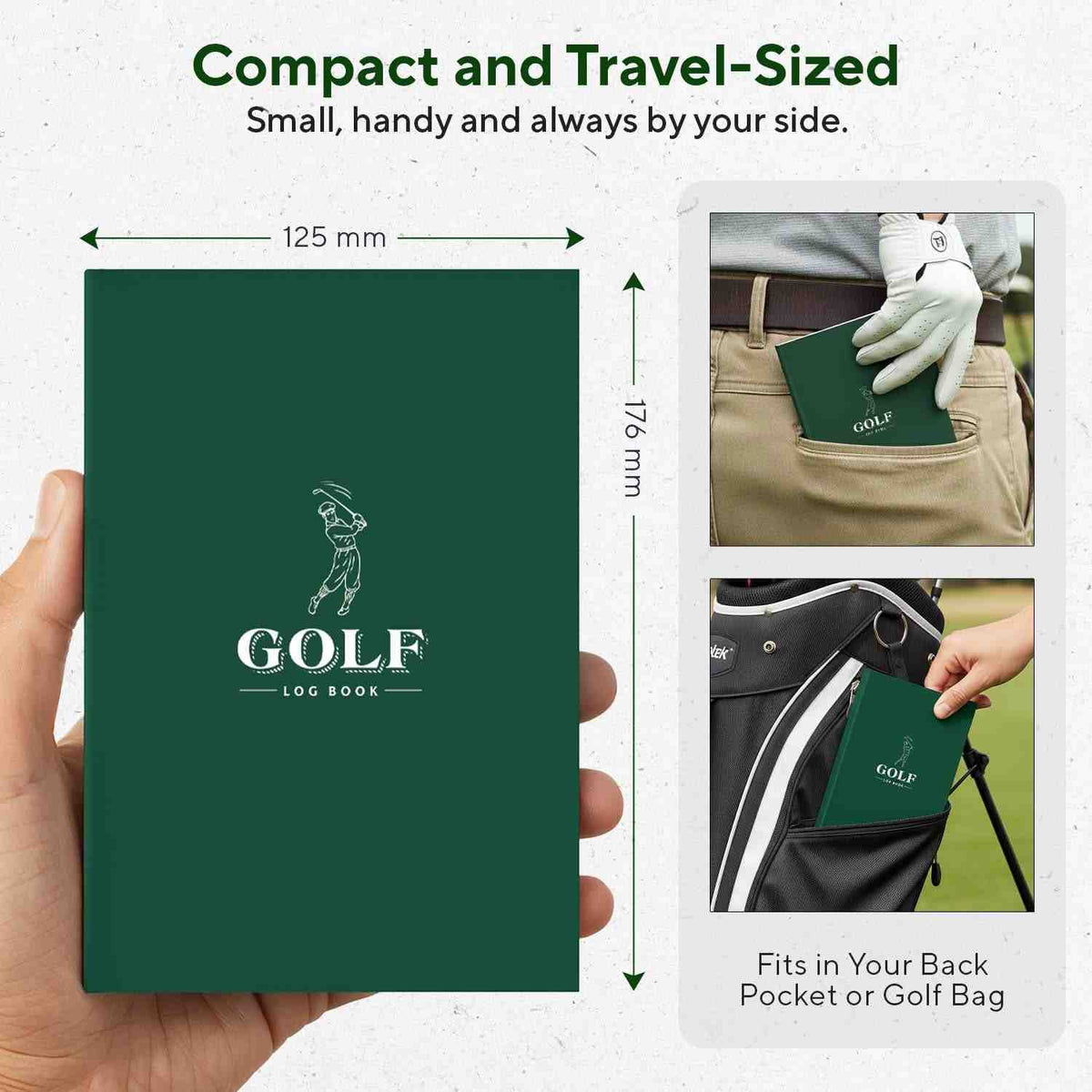 Golf Log Book – Pocket Golf Yardage Book & Golf Score Book – Golf Gifts for Men, Golf Accessories, Golf Tracker & Notebook – Ideal Dad Golf Gift, Golf Score Cards, Boys Golf & Father’S Day Present - North Fairways