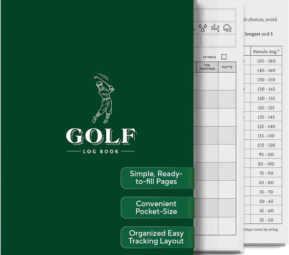 Golf Log Book – Pocket Golf Yardage Book & Golf Score Book – Golf Gifts for Men, Golf Accessories, Golf Tracker & Notebook – Ideal Dad Golf Gift, Golf Score Cards, Boys Golf & Father’S Day Present - North Fairways