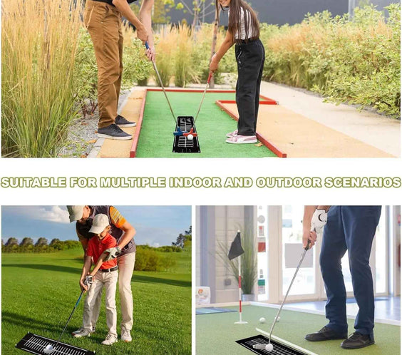 Golf Putting Mat Indoor 30X8.27 Inch Alignment Track - North Fairways