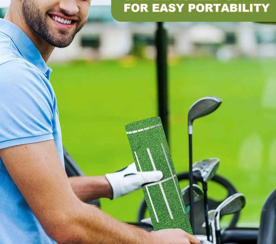 Golf Putting Mat Indoor 30X8.27 Inch Alignment Track - North Fairways