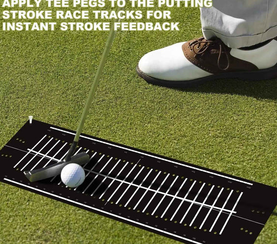 Golf Putting Mat Indoor 30X8.27 Inch Alignment Track - North Fairways