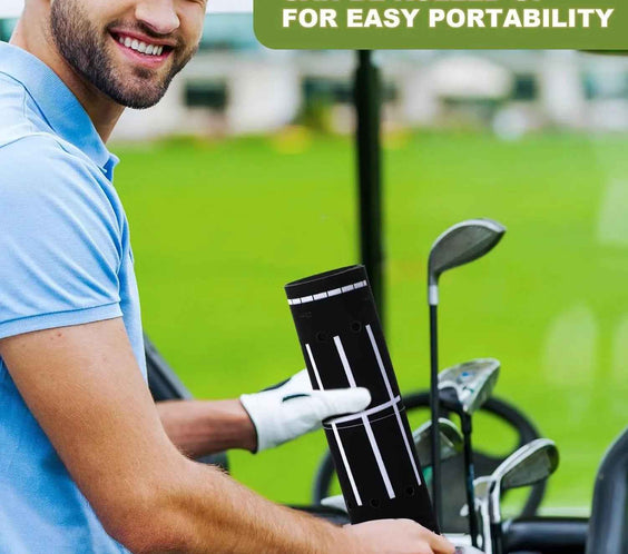 Golf Putting Mat Indoor 30X8.27 Inch Alignment Track - North Fairways