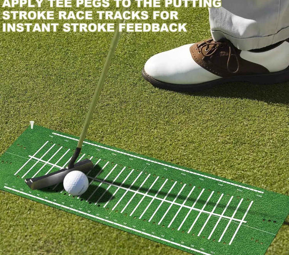 Golf Putting Mat Indoor 30X8.27 Inch Alignment Track - North Fairways