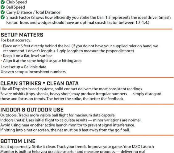 Golf Swami Launch Master Golf Launch Simulator - Golf Training Aid - North Fairways