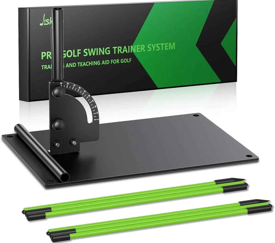 Jsikan Pro Golf Alignment Sticks System with Holder Angle Plate, Golf Trainer Aid Teaching Equipment for Aiming, Putting, Swing, Essentials Golf Gifts Accessories for Men and Women - North Fairways