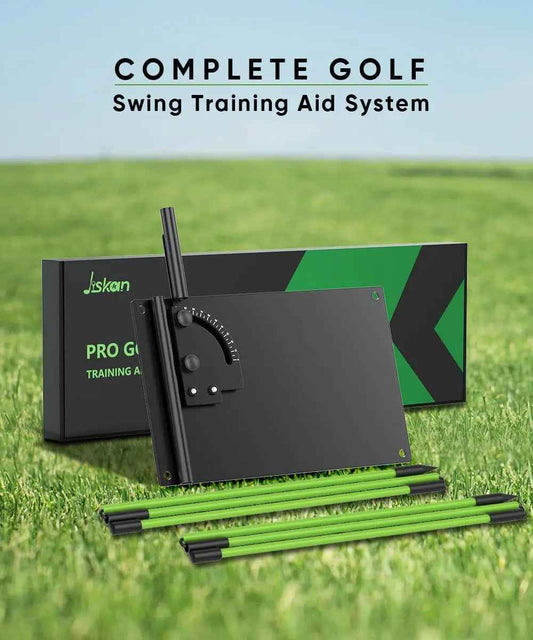 Jsikan Pro Golf Alignment Sticks System with Holder Angle Plate, Golf Trainer Aid Teaching Equipment for Aiming, Putting, Swing, Essentials Golf Gifts Accessories for Men and Women - North Fairways